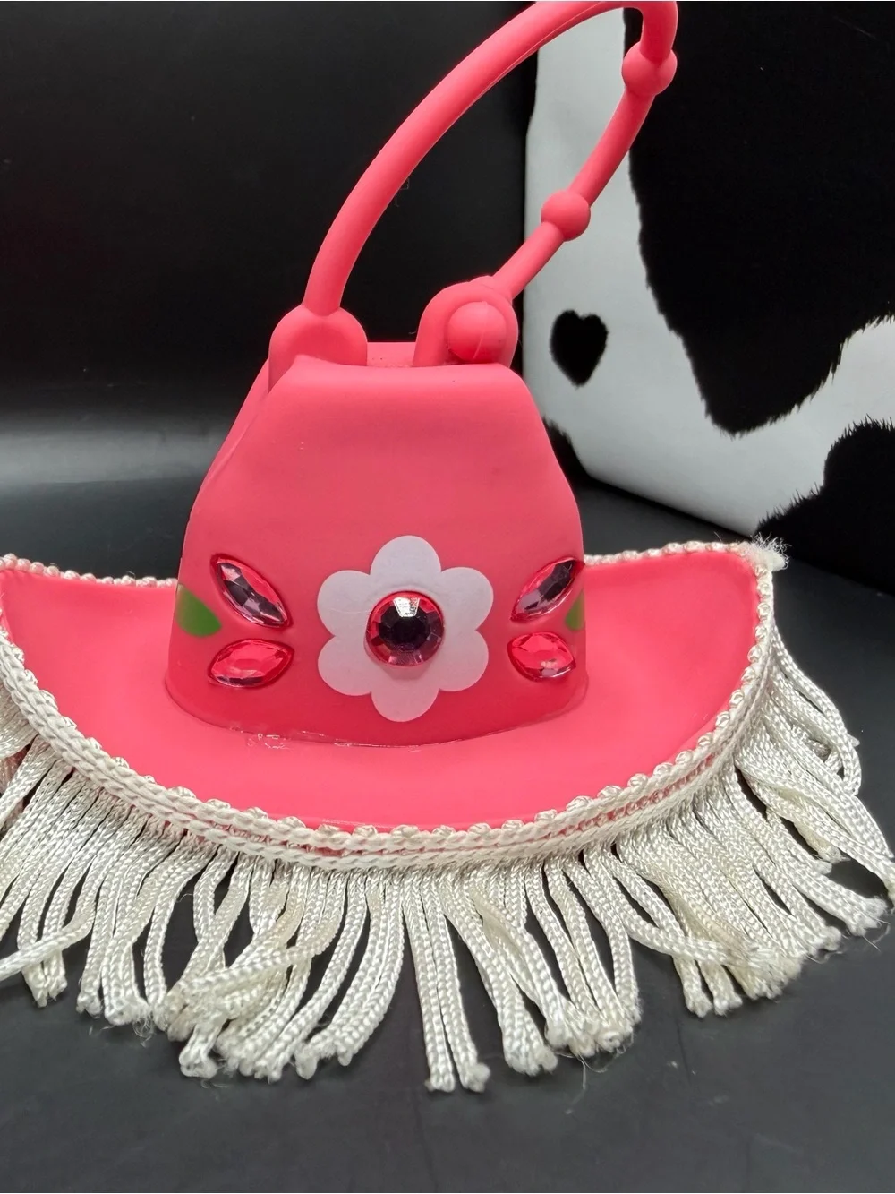 Bath & Body Works Bright Pink Cowgirl Hat PocketBac Holder with Fringe